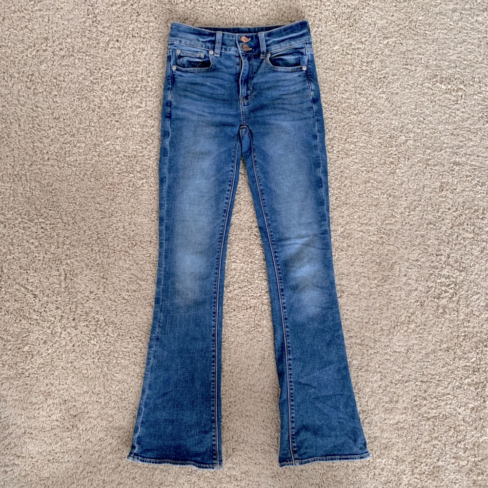 American Eagle mini flare jeans